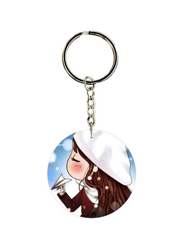 Girl Printed Keychain