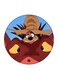 Disney Theme Printed Fridge Magnet Red/Blue/Brown