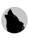 Wolf Printed Fridge Magnet Grey/Black