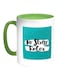 No Stress Relax Printed Coffee Mug White/Green 11ounce