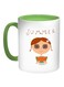 Summer Season Printed Coffee Mug White/Green/Orange 11ounce