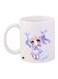 Cartoon Printed Coffee Mug White/Blue/Beige 11ounce