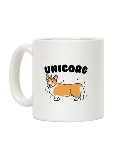 Unicorg Parody Printed Ceramic Coffee Mug White