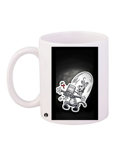 Ceramic Coffee Mug White/Black