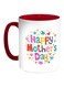 Happy Mother'S Day Printed Coffee Mug White/Red/Green