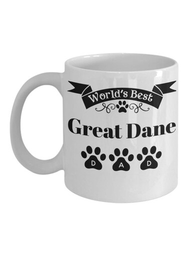 World's Best Great Dane Dad Printed Coffee Mug White/Black
