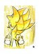 Video Game Sonic Metal Plate Poster Yellow 15 x 20cm