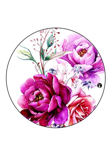 Vintage Art Printed Fridge Magnet Round Multicolour