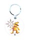 Digimon Anime Printed Wooden Keychain
