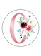 Floral Printed Fridge Magnet Pink/Green/White 5.5cm