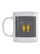 Chat Printed Mug White/Grey/Yellow