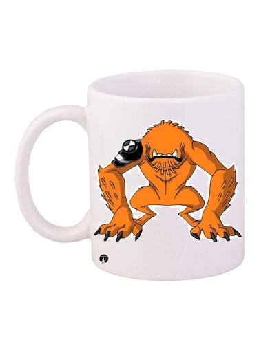Ben 10 Character Printed Coffee Mug White/Orange/Black 11ounce