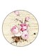 Flowers Printed Fridge Magnet Round Multicolour