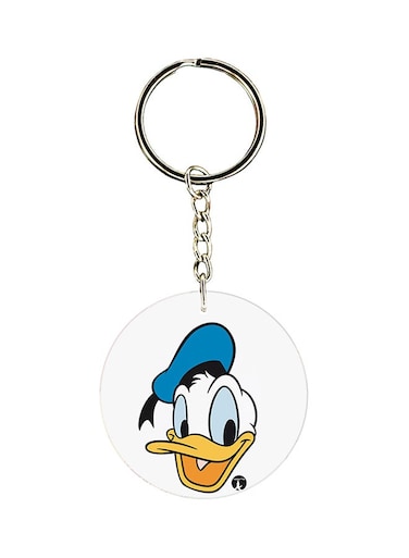 Disney Character Printed Keychain Blue/White/Silver
