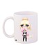 Anime Girl Printed Coffee Mug White/Pink/Yellow 11ounce