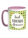 Best Friend Forever Printed Ceramic Coffee Mug Green/Black/White 12ounce