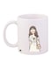 Cartoon Girl Printed Coffee Mug White/Grey/Beige 11ounce