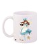 Anime Girl Printed Coffee Mug White/Blue/Brown 11ounce