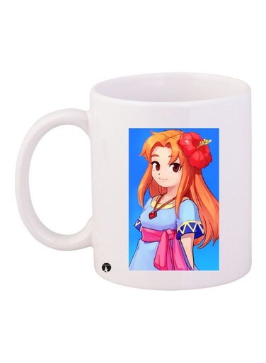 Cartoon Printed Coffee Mug White/Blue/Red
