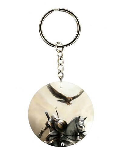 Keychain Of The Video Game Assasin's Creed ( 2 Sides)