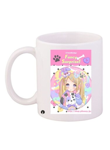 Anime Girl Printed Coffee Mug White/Pink/Blue 11ounce