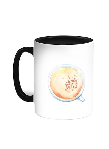 Cup Of Coffee In A Foam Printed Mug Black/White 11ounce