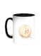 Cup Of Coffee In A Foam Printed Mug Black/White 11ounce