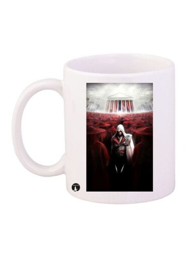 Assassin's Creed Character Printed Coffee Mug White/Red/Grey