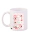 Bird Printed Coffee Mug White/Pink/Brown 11ounce