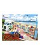Sea Beach Themed Metallic Plate Blue/Yellow/Red 20x15cm