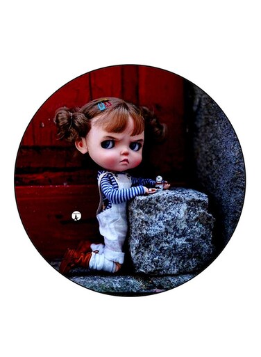 Girl Printed Fridge Magnet Multicolour