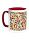 Arabic Letters Printed Coffee Mug Red/White/Brown