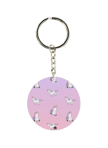 Unicorn Printed Single Sided Keychain