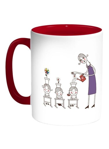 Plant The Seeds Of Love In Children Printed Coffee Mug White/Purple/Black 11ounce