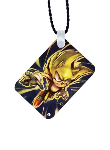 Sonic Printed Car Mirror Pendant