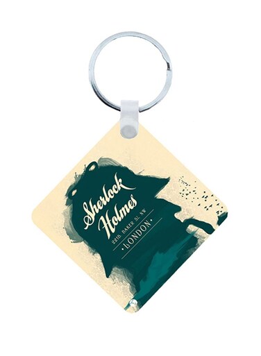 Sherlock Holmes Wooden Keychain