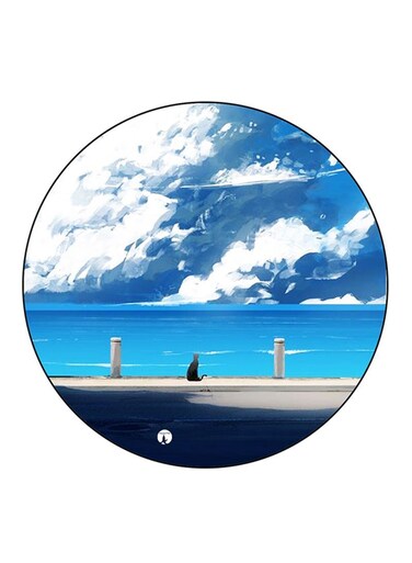 The Beach Printed Fridge Magnet Round Multicolour
