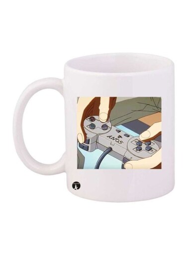Controller Printed Coffee Mug White/Grey/Beige