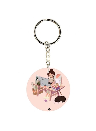Single Sided Character Printed Keychain