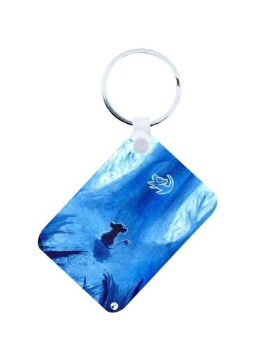 The Lion King Printed Keychain Blue