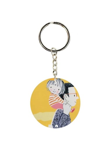 Cartoon Themed Single Sided Keychain