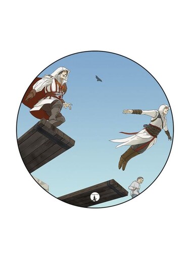 Video Game Assassin's Creed Printed Fridge Magnet Blue/Grey