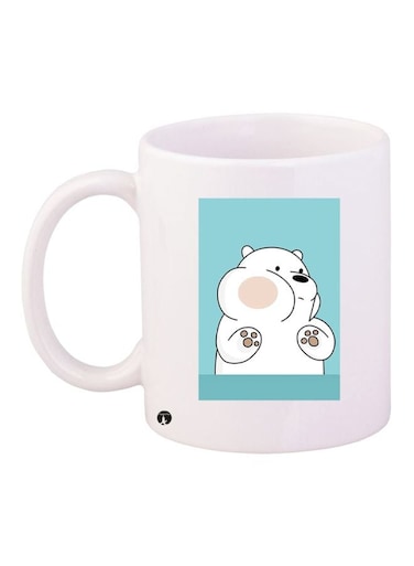 We Bare Bears Printed Coffee Mug White/Blue/Black