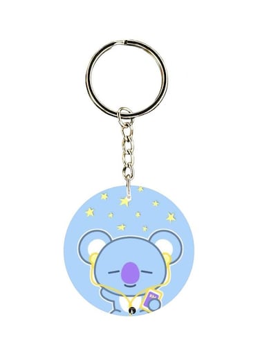 Cartoon Printed Double Sided Keychain