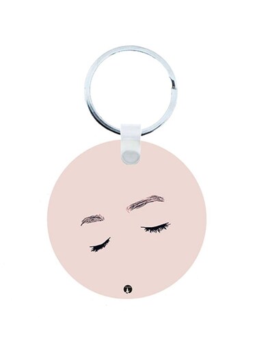 Eyes Wooden Keychain