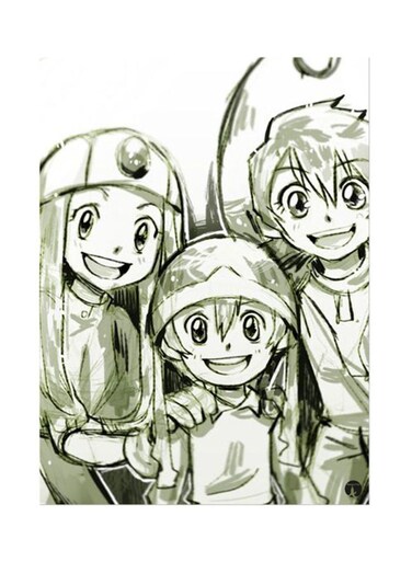 Metal Plate Of The Anime Digimon Poster Black/Grey