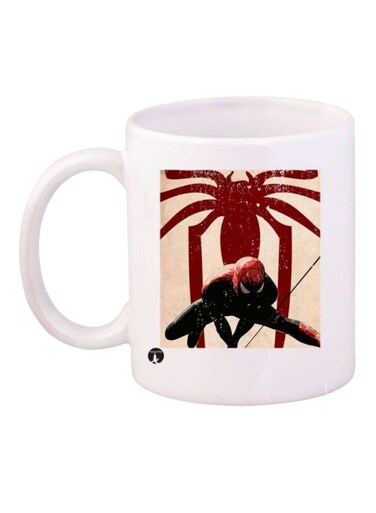 Spiderman Printed Coffee Mug White/Red/Black Standard Size