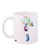 Cartoon Printed Coffee Mug White/Blue/Pink 11ounce