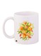 Oranges Printed Coffee Mug White/Green/Orange 11ounce