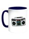 Recorder Printed Coffee Mug White/Blue 11ounce